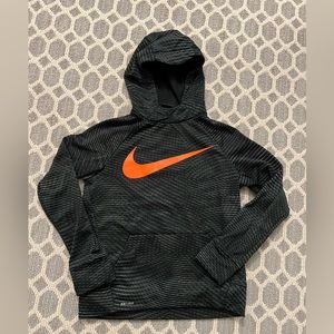 Nike black dri fit boys hoodie pullover size Large EUC